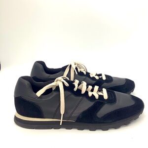 Coach C118 Runner Sneakers in Black Leather and Suede Sz 9.5